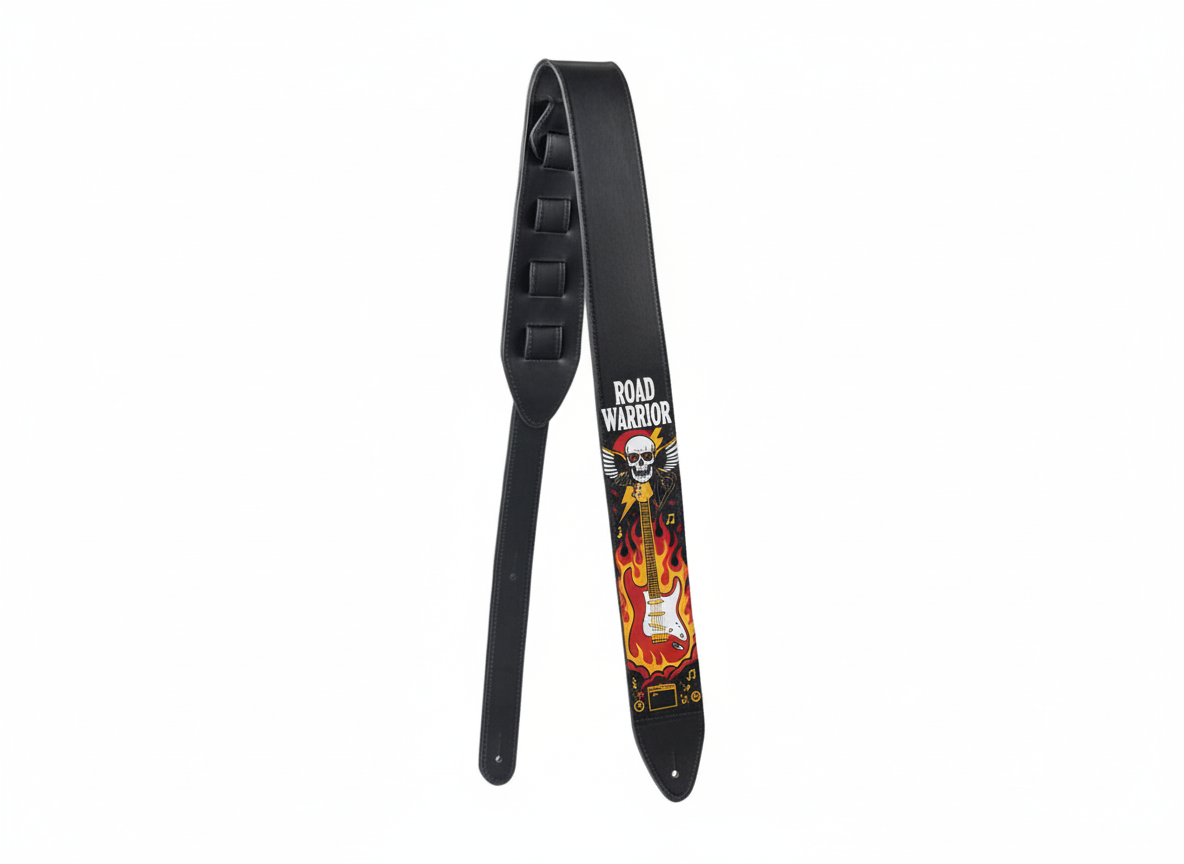 A classic leather strap with traditional tooling patterns